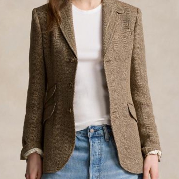 Ralph Lauren Blazer Jacket Brown Size 6 - Picture 12 of 12